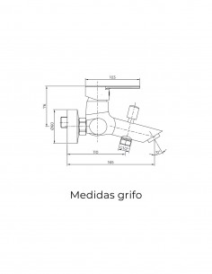 Grifería para bañera en cromo - Iony de GME 2
