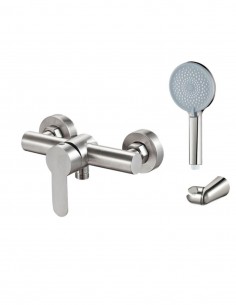 Grifería para ducha en acero cepillado modelo Iony de GME