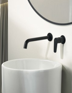 Grifo de lavabo empotrado negro modelo Bélgica de Imex