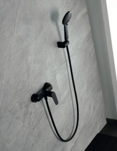 Grifo negro mate para ducha modelo Bélgica