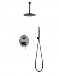 Ducha empotrada techo negro mate modelo TIVOLI de IMEX 2