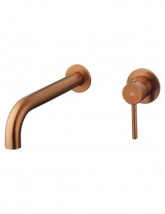 Grifería acabado cobre empotrable para lavabo modelo Sirio de GME