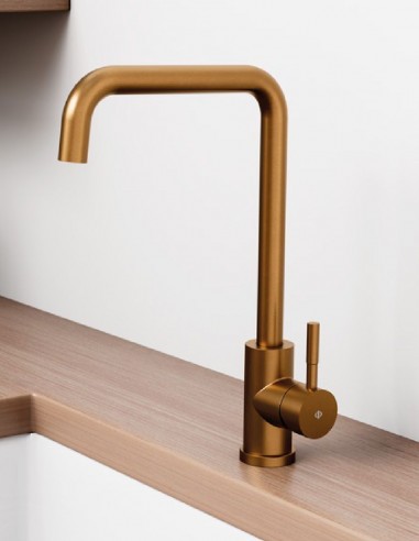 Grifería en cobre monomando de cocina modelo Noah de GME