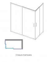 Mampara Bella Kassandra - angular croquis
