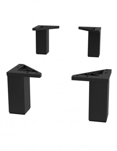 Juego de 4 patas negras - 10 cm. para...