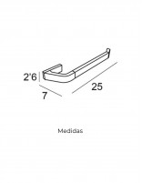 Anilla recta cromo modelo LUXOR de Manillons Torrent medidas