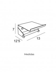 Portarrollos cromo baño con bandeja modelo Luxor de Manillons Torrent 2