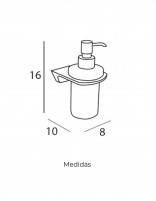 Dosificador cromo para pared modelo Luxor de Manillons Torrent medidas