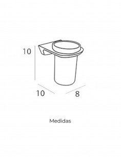 Portacepillos cromo de pared modelo Luxor de Manillons Torrent 2