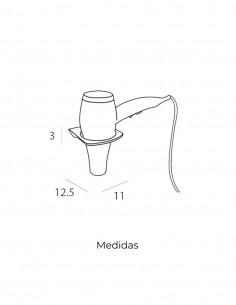 Soporte cromo para secador de pared modelo Luxor de Manillons Torrent 2