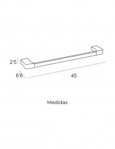Toallero para baño 45 cm cromo modelo Yass de Manillons Torrent 2