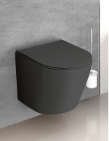 WC colgado pared negro mate modelo Purple