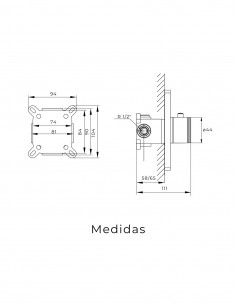 Empotrable cobre ducha  - Universal de GME 2