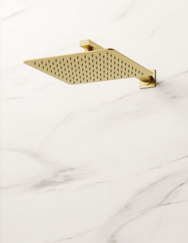 Rociador oro empotrado -  a pared cuadrado de GME