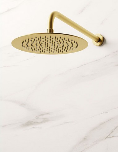 Rociador redondo oro a pared - de GME