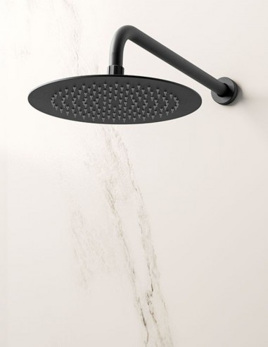 Rociador redondo blanco o negro empotrado a pared de GME