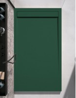 Plato de ducha con tapa oliva