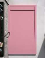 Plato de ducha con tapa rosa