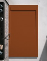 Plato de ducha con tapa terracota