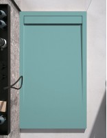 Plato de ducha con tapa turquesa