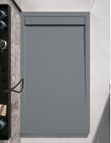 Plato de ducha con tapa gris medio