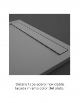 Plato de ducha con tapa acero inoxidable