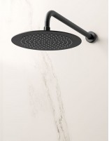 Rociador redondo negro empotrado - a pared de GME