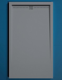 Plato ducha rejilla color del plato gris medio