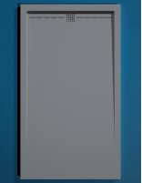 Plato ducha rejilla color del plato gris medio