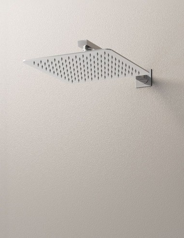 Rociador empotrado 30 cm - a pared cromo  cuadrado de GME