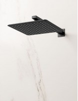 Rociador 30 cm empotrado - a pared cuadrado negro de GME