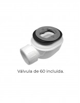 Plato ducha rectangular rejilla color detalle válvula