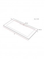 Plato ducha rectangular rejilla color croquis
