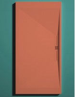 Plato ducha rectangular rejilla color coral