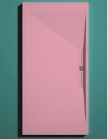 Plato ducha rectangular rejilla color rosa