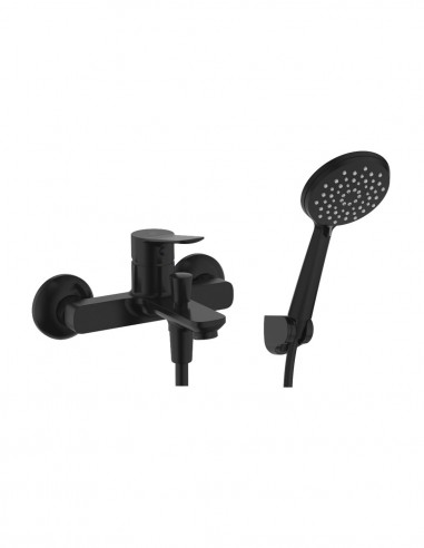 Kit grifería para bañera negro modelo Rhio de GME