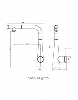 Grifo cocina osmosis extraíble croquis