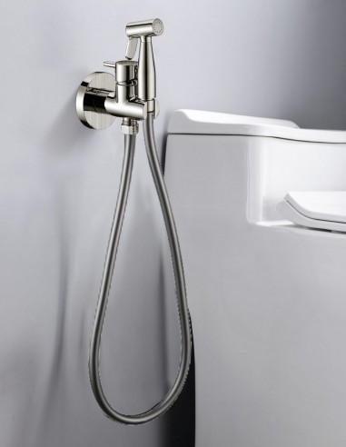 Ducha higiénica inodoro níquel ambiente