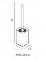Croquis escobillero suelo modelo Slim