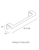 Croquis Toallero barra colores - SLIM de Manillons Torrent