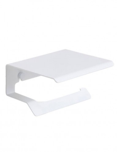 Portarrollos con tapa blanco mate