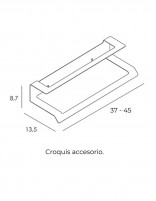 Toallero barra doble croquis