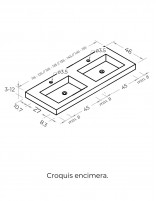 Encimera de piedra compacta croquis