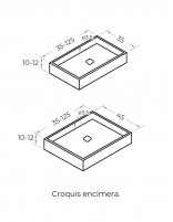 Encimera compacta piedra croquis
