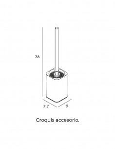 Escobillero a pared dorado modelo YASS de Manillons 2