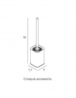 Escobillero a suelo dorado croquis