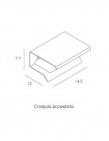 Portarrollos con tapa dorado croquis