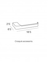 Portarrollos sin tapa dorado croquis