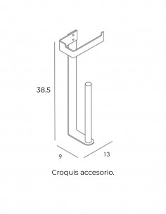 Portarrollos de reserva dorado modelo YASS de Manillons 2