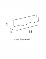 Percha doble dorada croquis